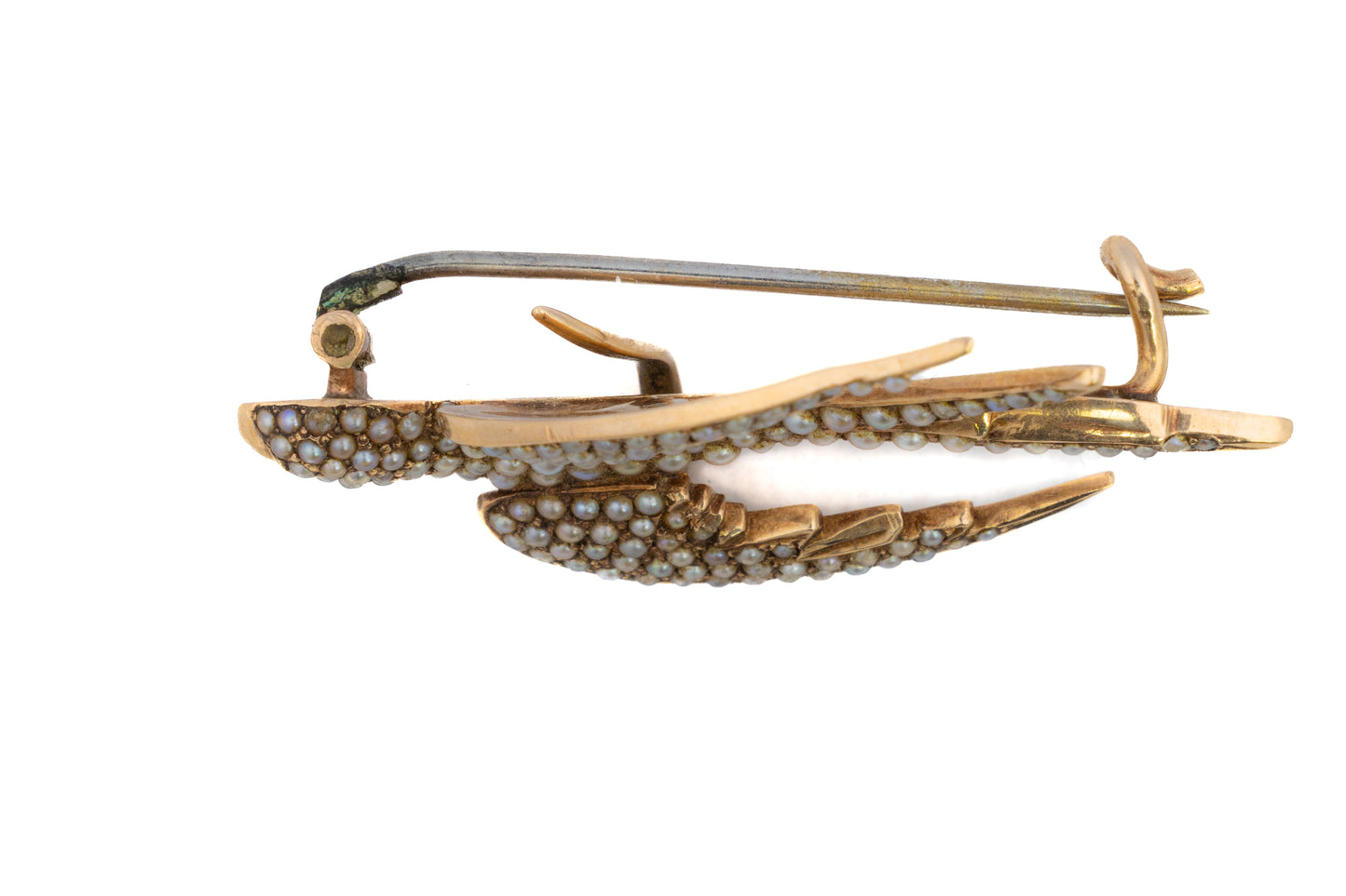 Victorian Pearl Set Brooch