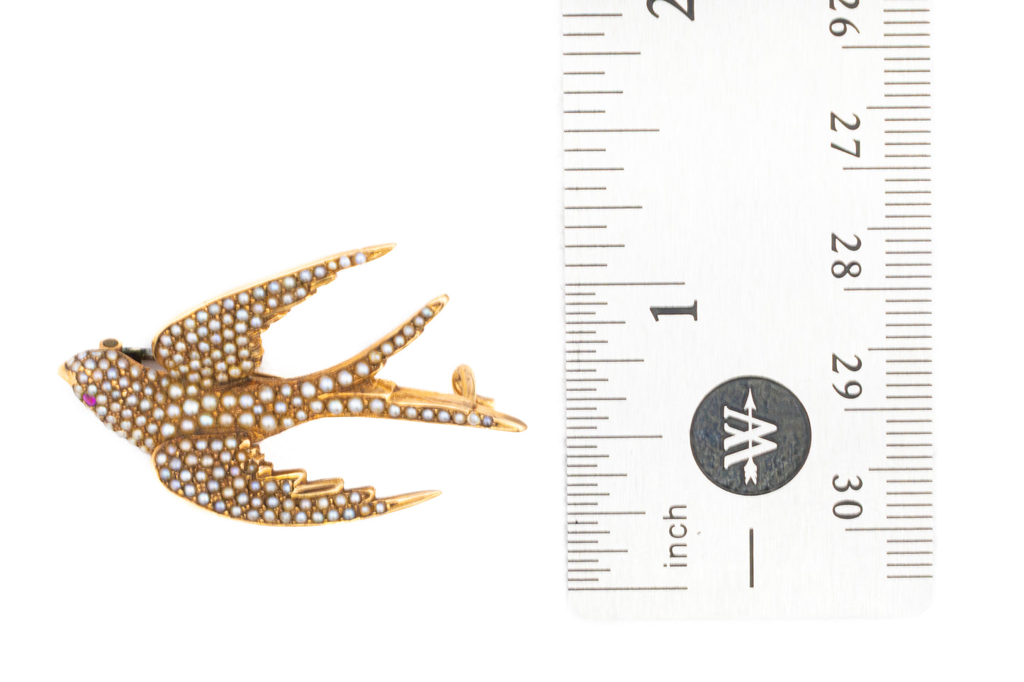 Victorian Pearl Set Brooch