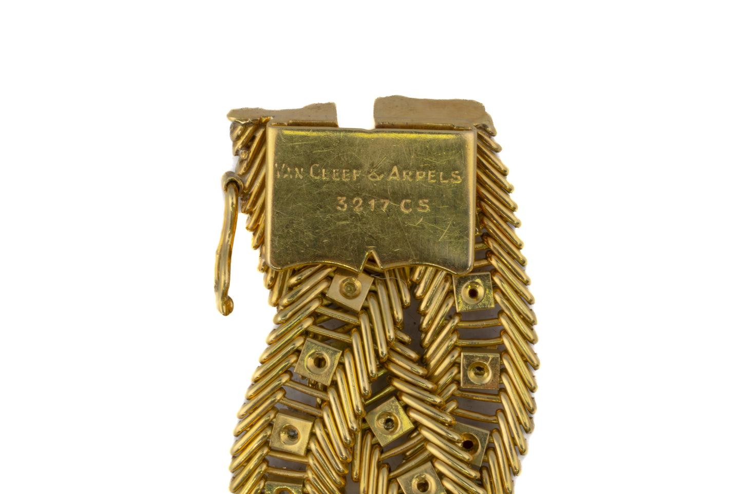 Van Cleef & Arpels Diamond, Sapphire & Ruby Gold Rope Twist Bracelet