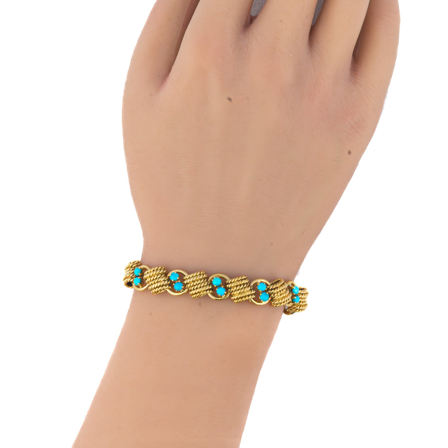 Van Cleef & Arpels Turquoise Rope Motif Bracelet
