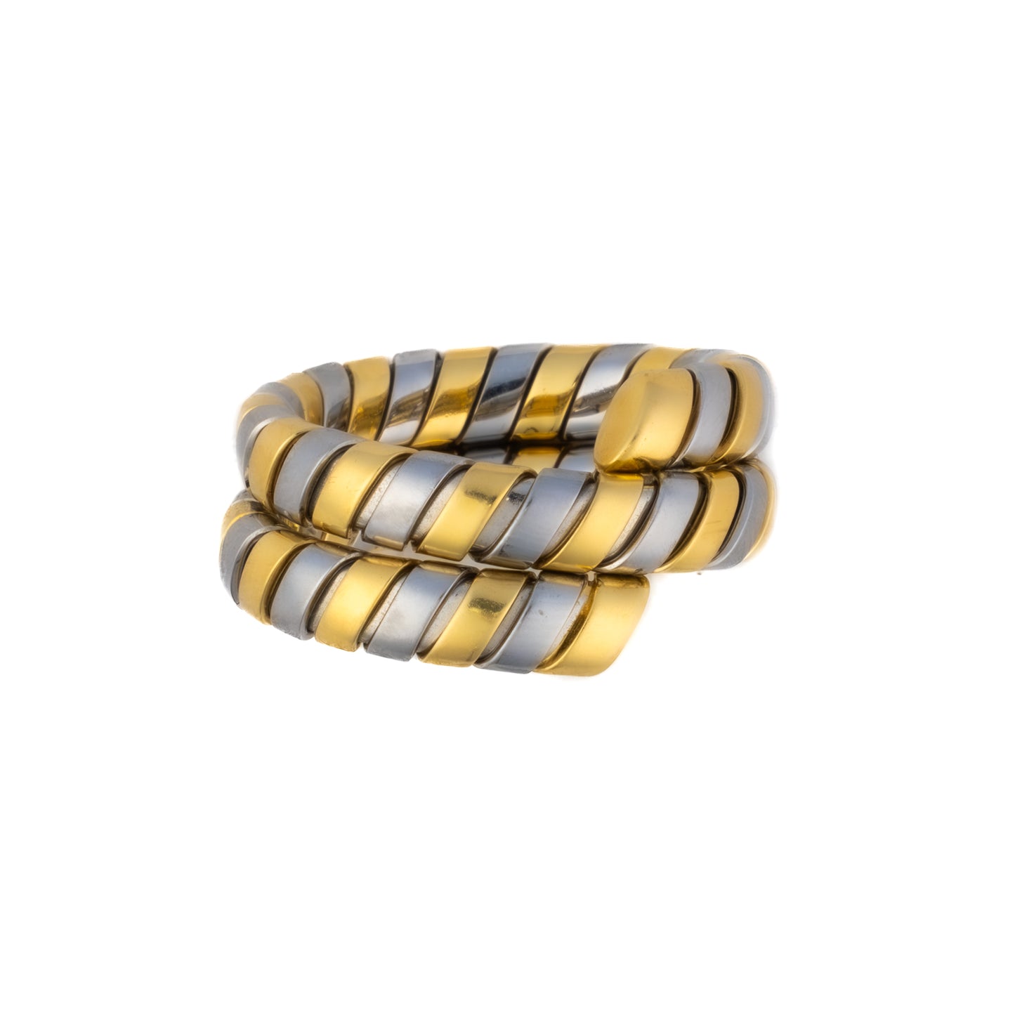 Bulgari Two-Tone Tubogas Serpenti Ring