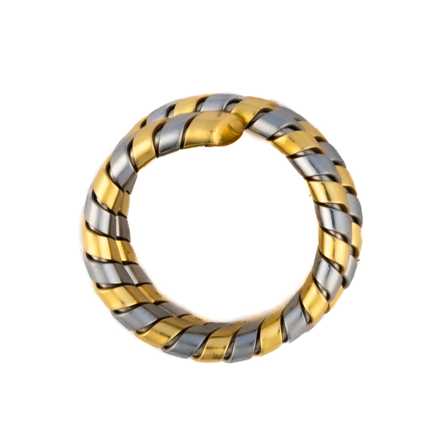 Bulgari Two-Tone Tubogas Serpenti Ring