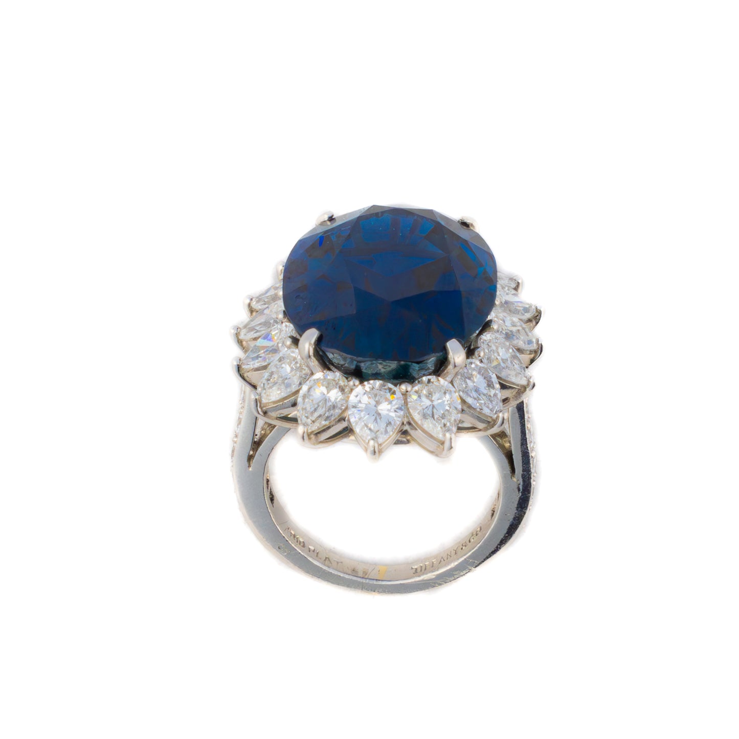 Tiffany & Co. Oval Sapphire and Diamond Ring