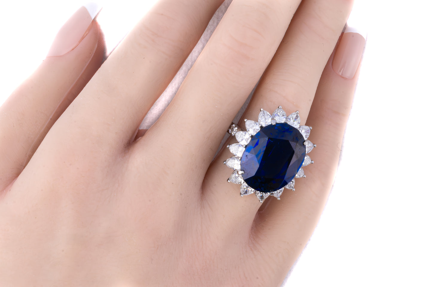 Tiffany & Co. Oval Sapphire and Diamond Ring
