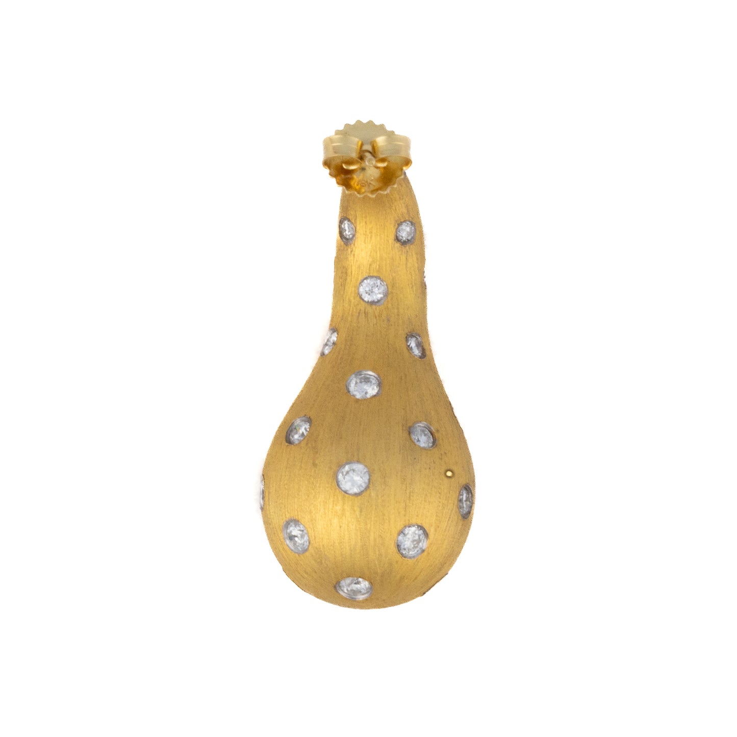 Diamond-Set Teardrop Earrings