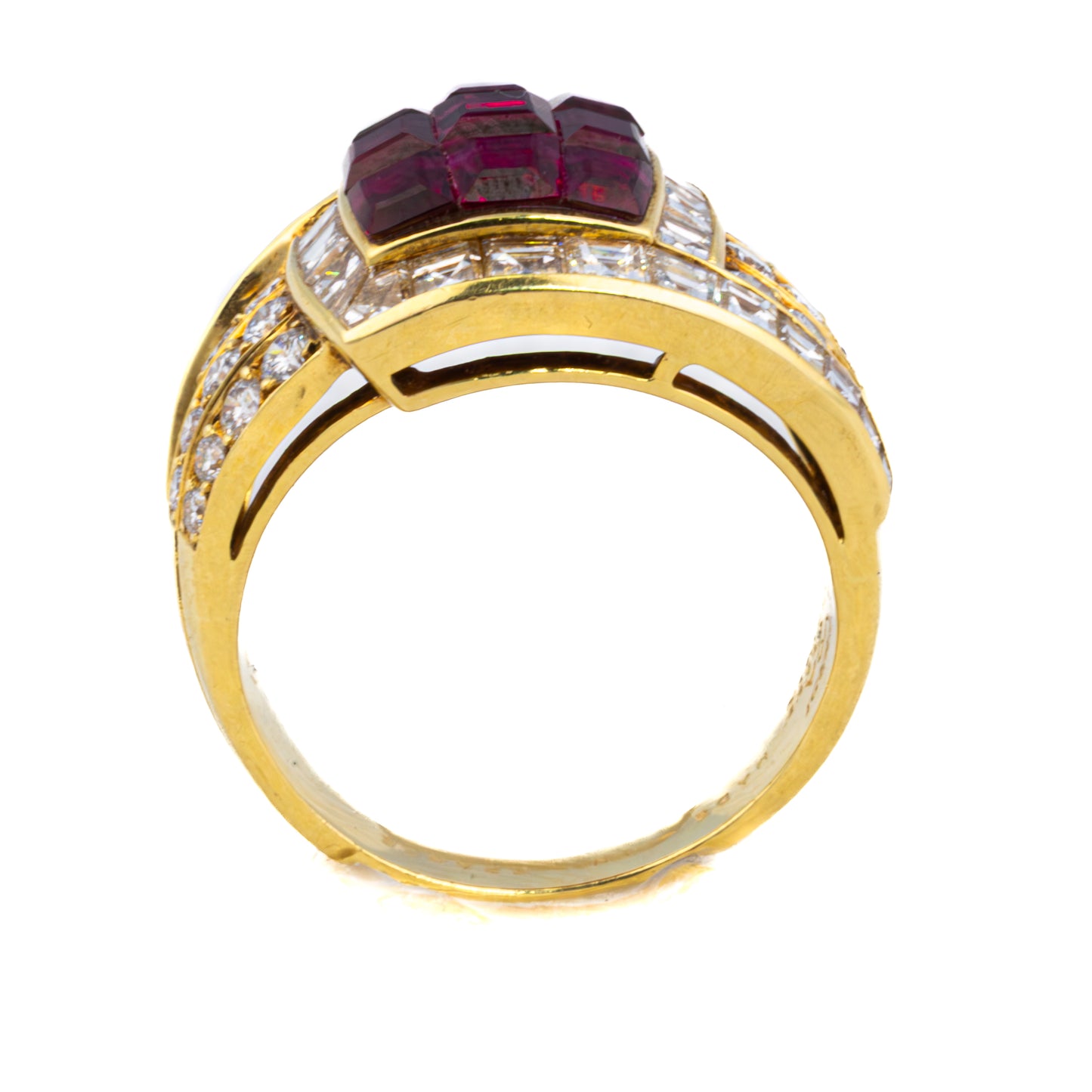 Van Cleef & Arpels Invisible-Set Ruby and Diamond Ring