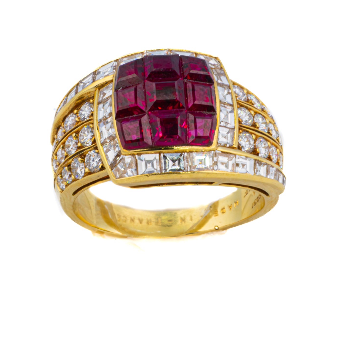 Van Cleef & Arpels Invisible-Set Ruby and Diamond Ring