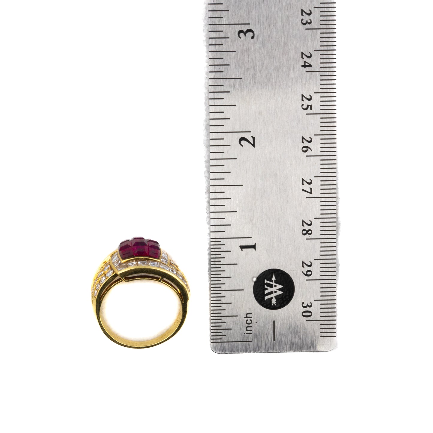 Van Cleef & Arpels Invisible-Set Ruby and Diamond Ring