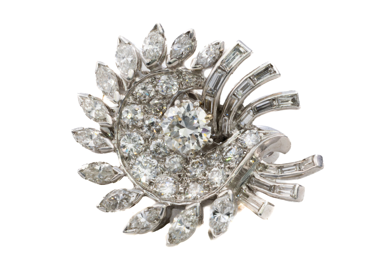 Radiant Diamond Cluster Earrings