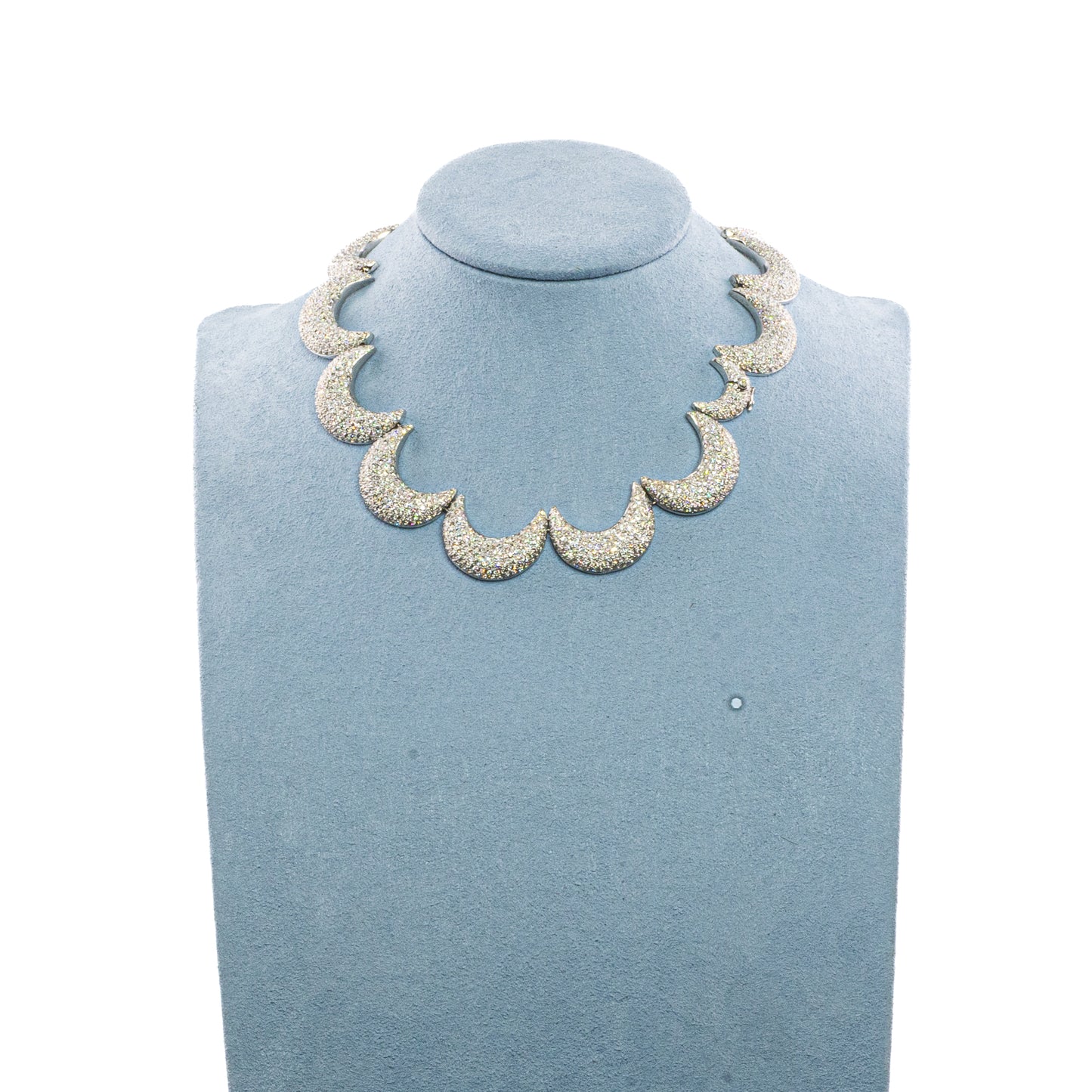 Diamond Pavé Scalloped Collar Necklace