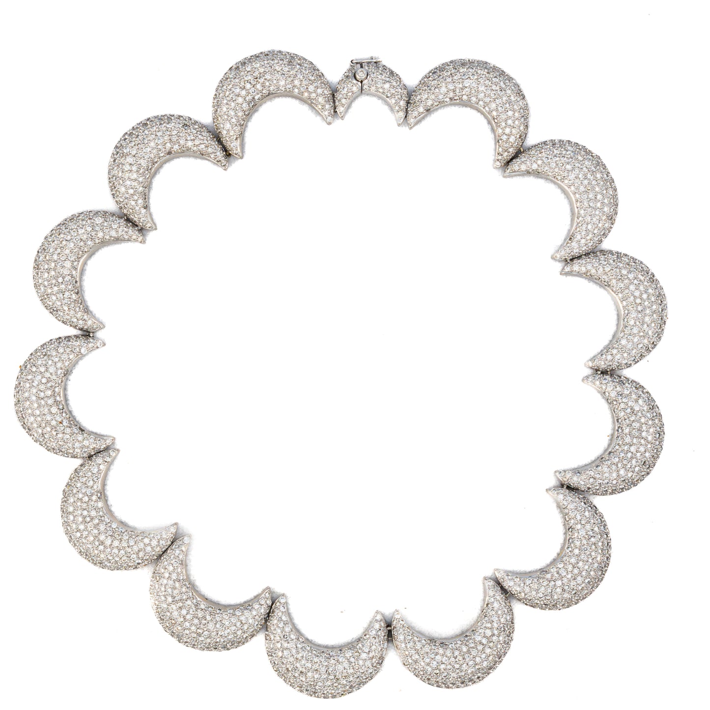 Diamond Pavé Scalloped Collar Necklace