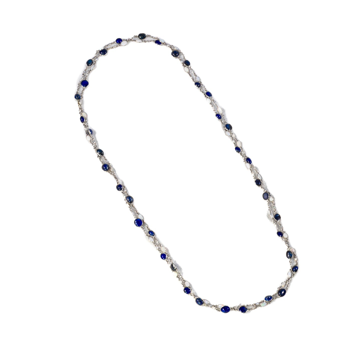 Sapphire & Opal Diamond By The Yard Necklace