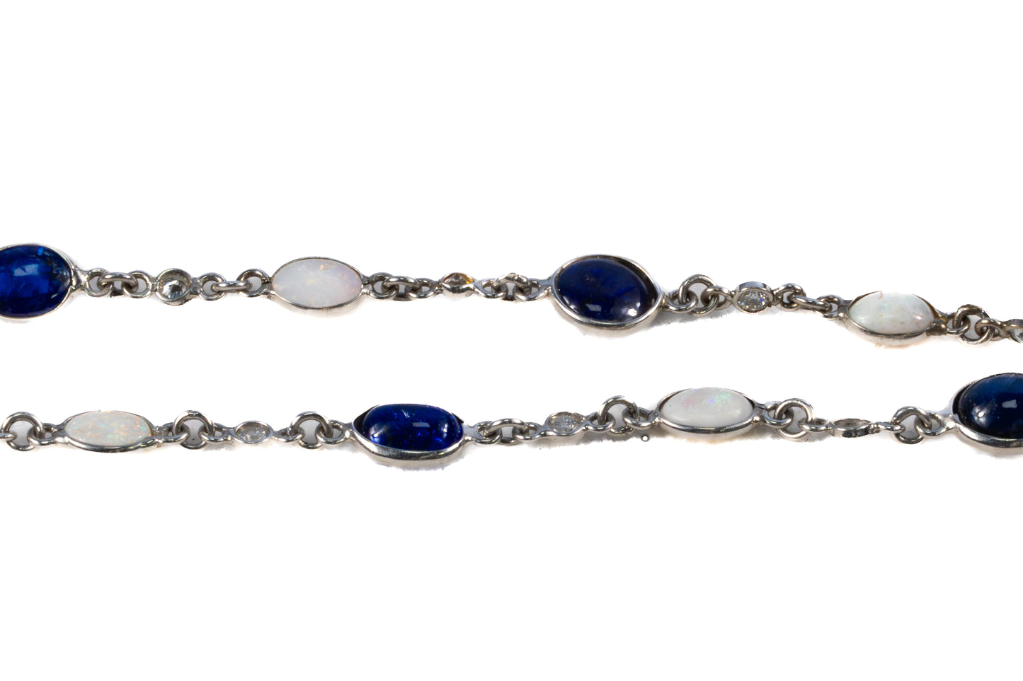 Sapphire & Opal Diamond By The Yard Necklace