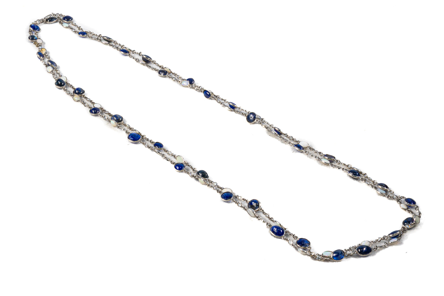 Sapphire & Opal Diamond By The Yard Necklace