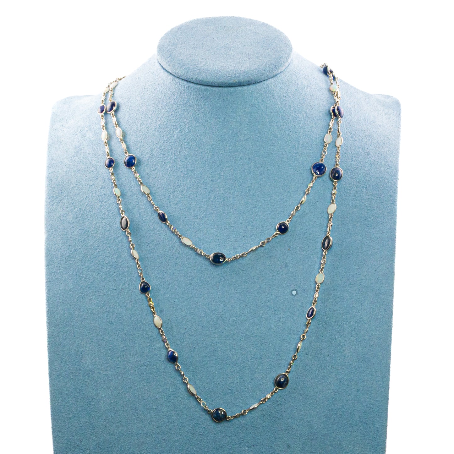 Sapphire & Opal Diamond By The Yard Necklace