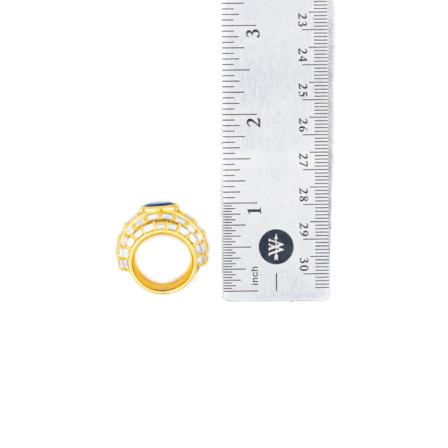 Diamond & Sapphire Multi Row Dome Ring