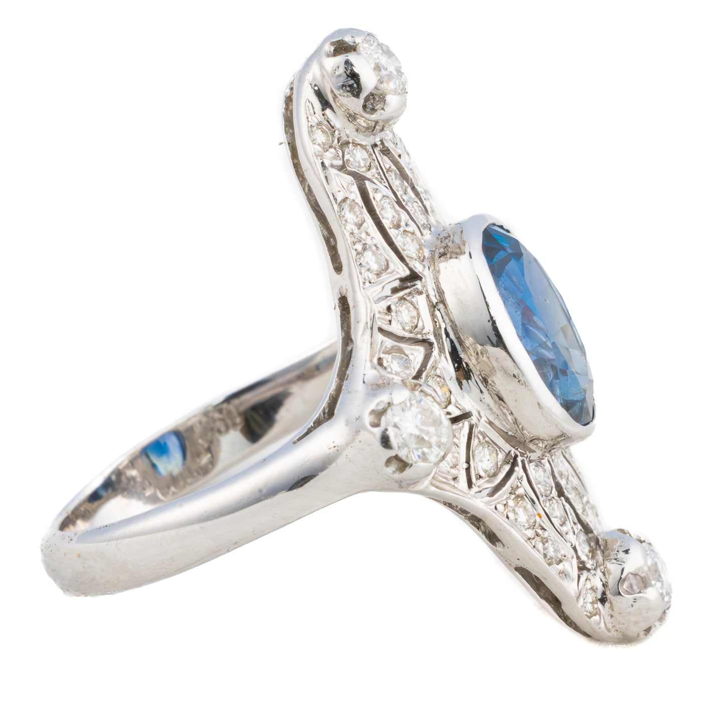 Art Deco Diamond and Sapphire Ring