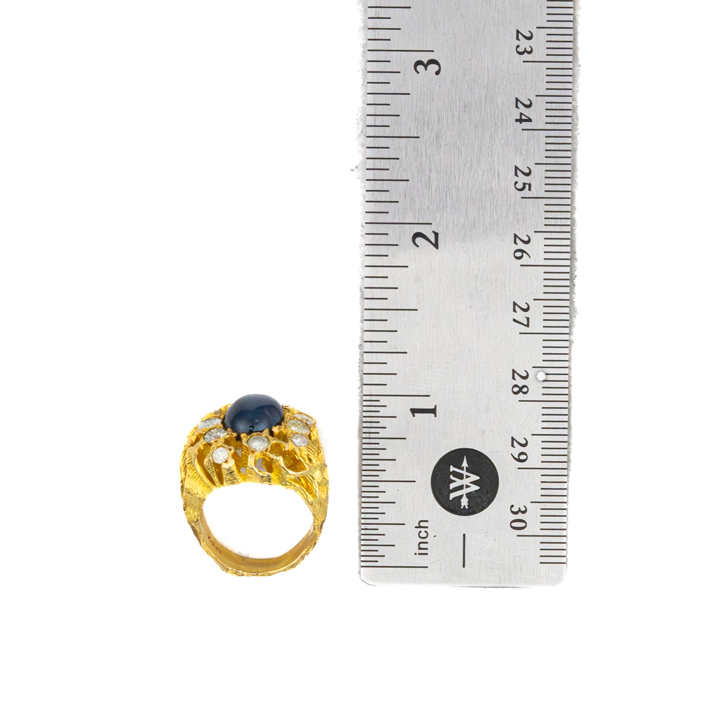 Sapphire and Diamond cocktail Ring