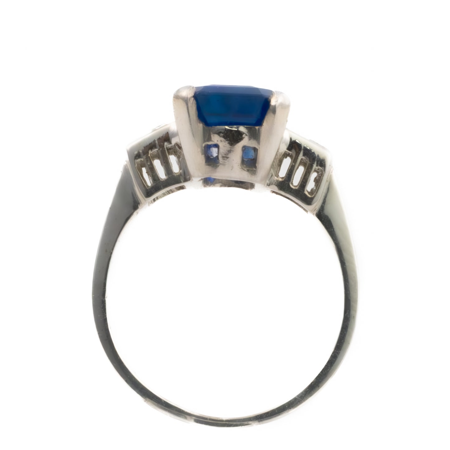 Emerald Cut Sapphire and Baguette Cut Diamond