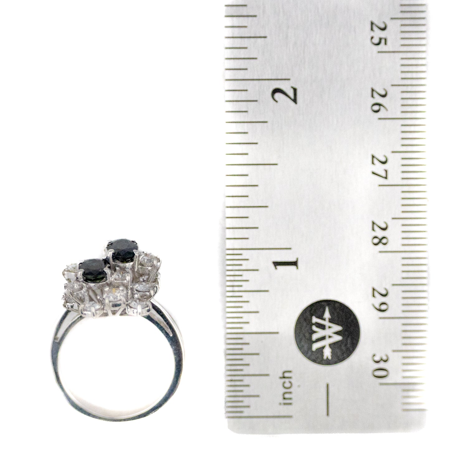 Oval Sapphire and Diamond Cluster Ring