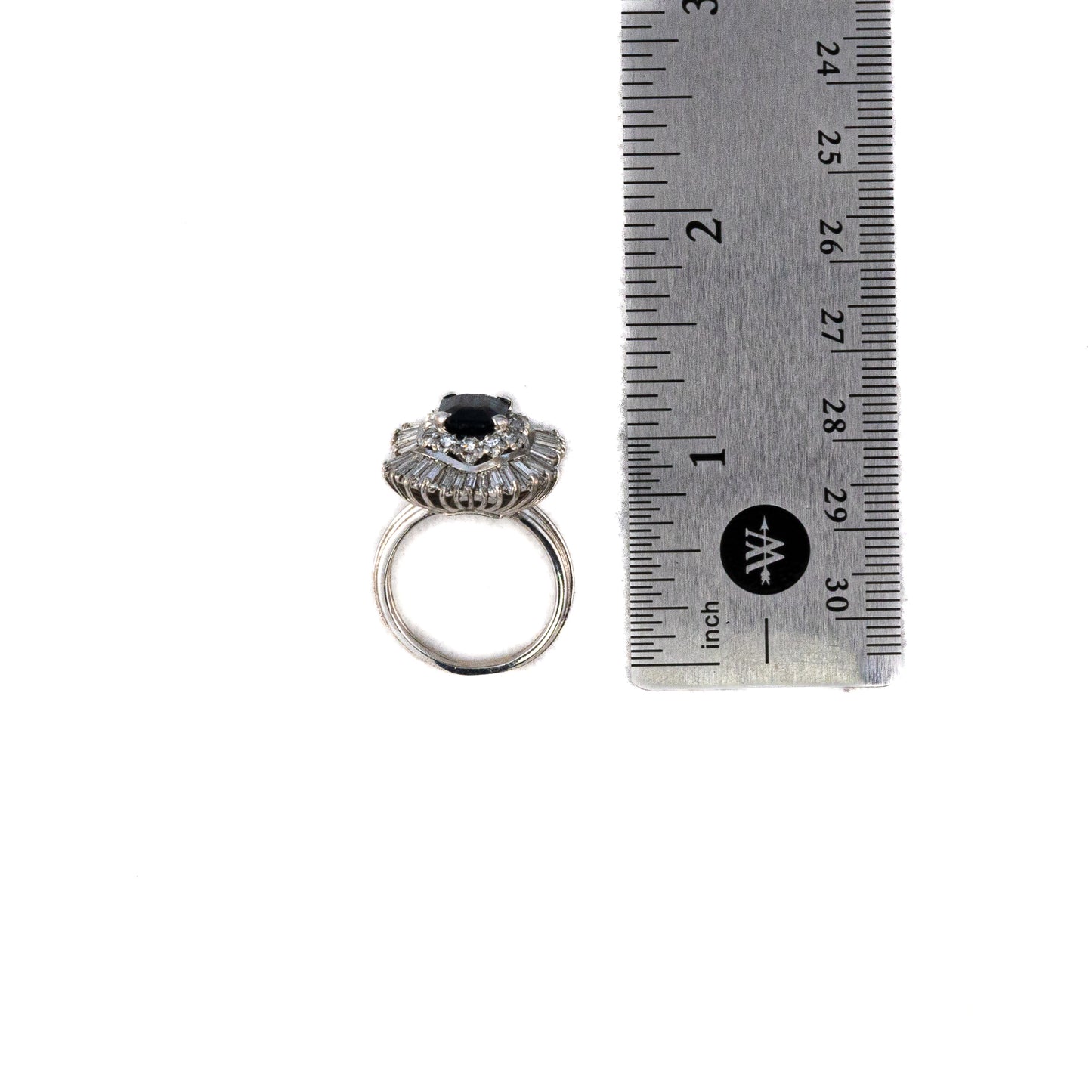 Sapphire and Diamond Ballerina Ring