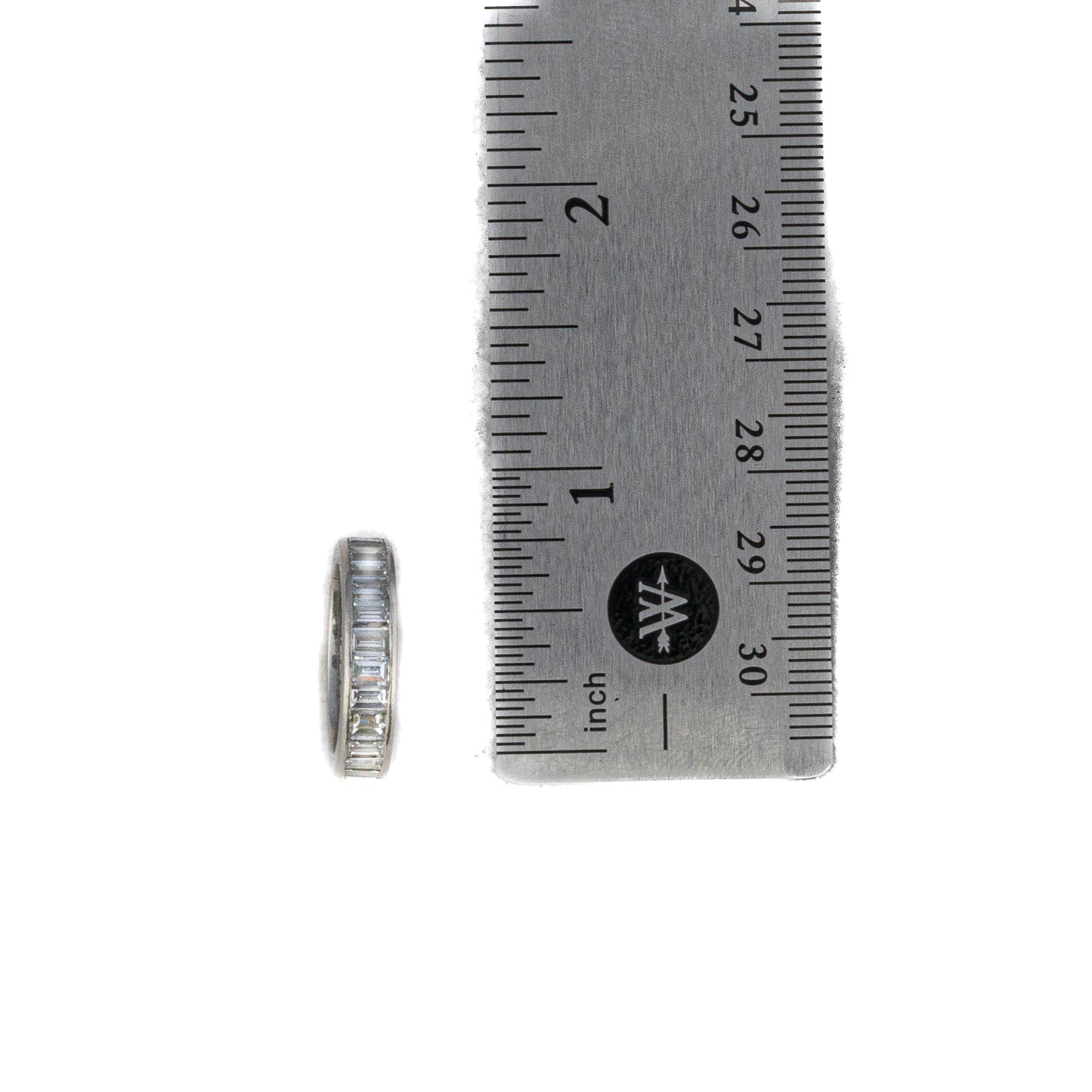 Art Deco Platinum Baguette Diamond Eternity Band Ring