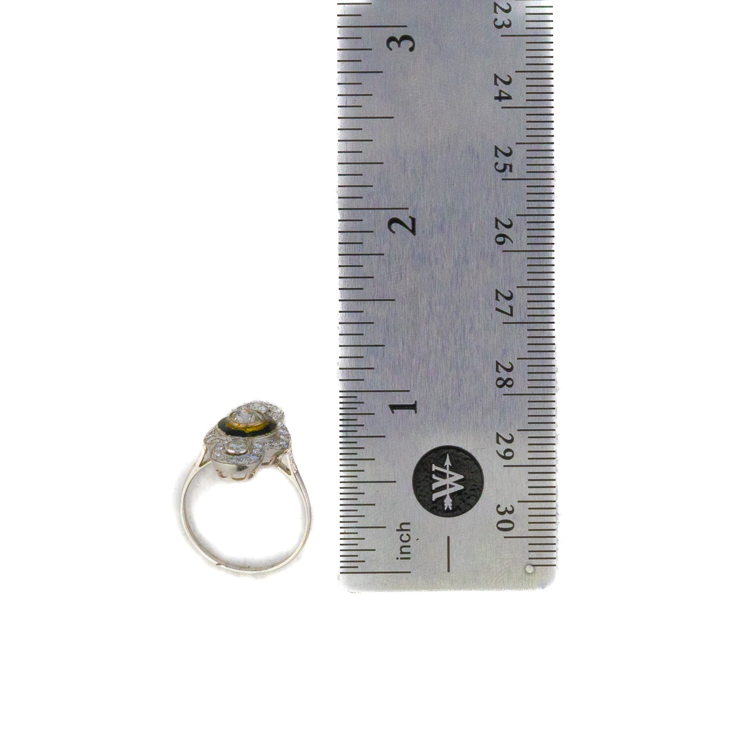 Art Deco Diamond and Black Onyx Ring