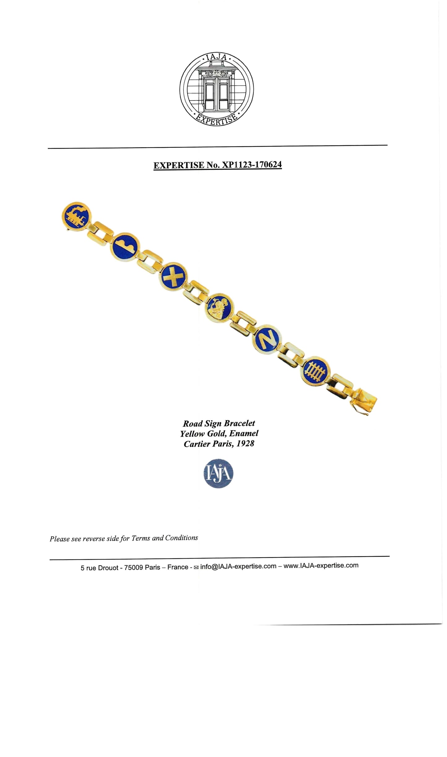 Cartier Lapis Lazuli Transportation Motif Gold Bracelet