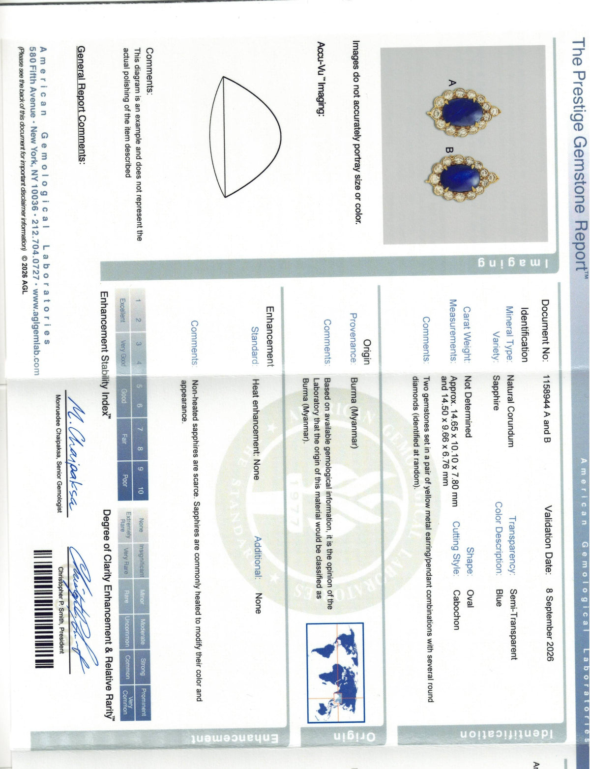 Van Cleef & Arpels Cabochon Sapphire & Diamond Halo Earrings