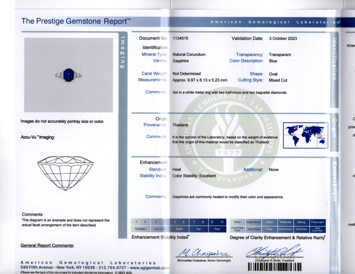 Fougeray Platinum Oval Sapphire and Diamond Ring