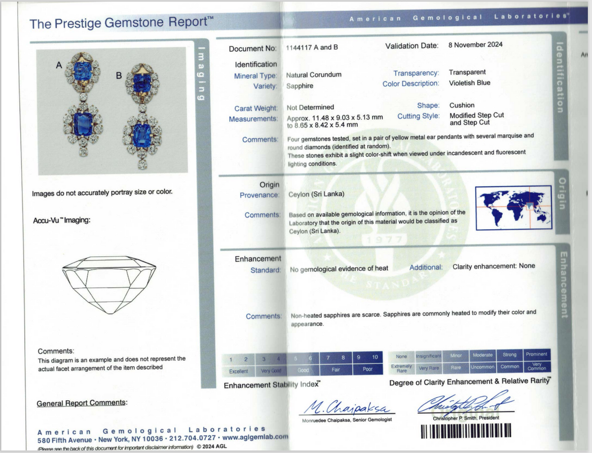 Van Cleef & Arpels Sapphire and Diamond Pendant-Earclips