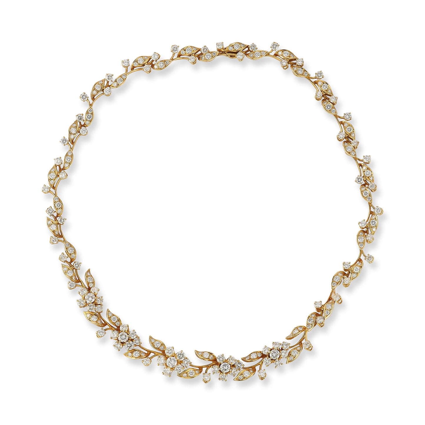 Floral Diamond Wreath Necklace