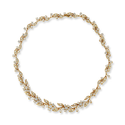 Floral Diamond Wreath Necklace