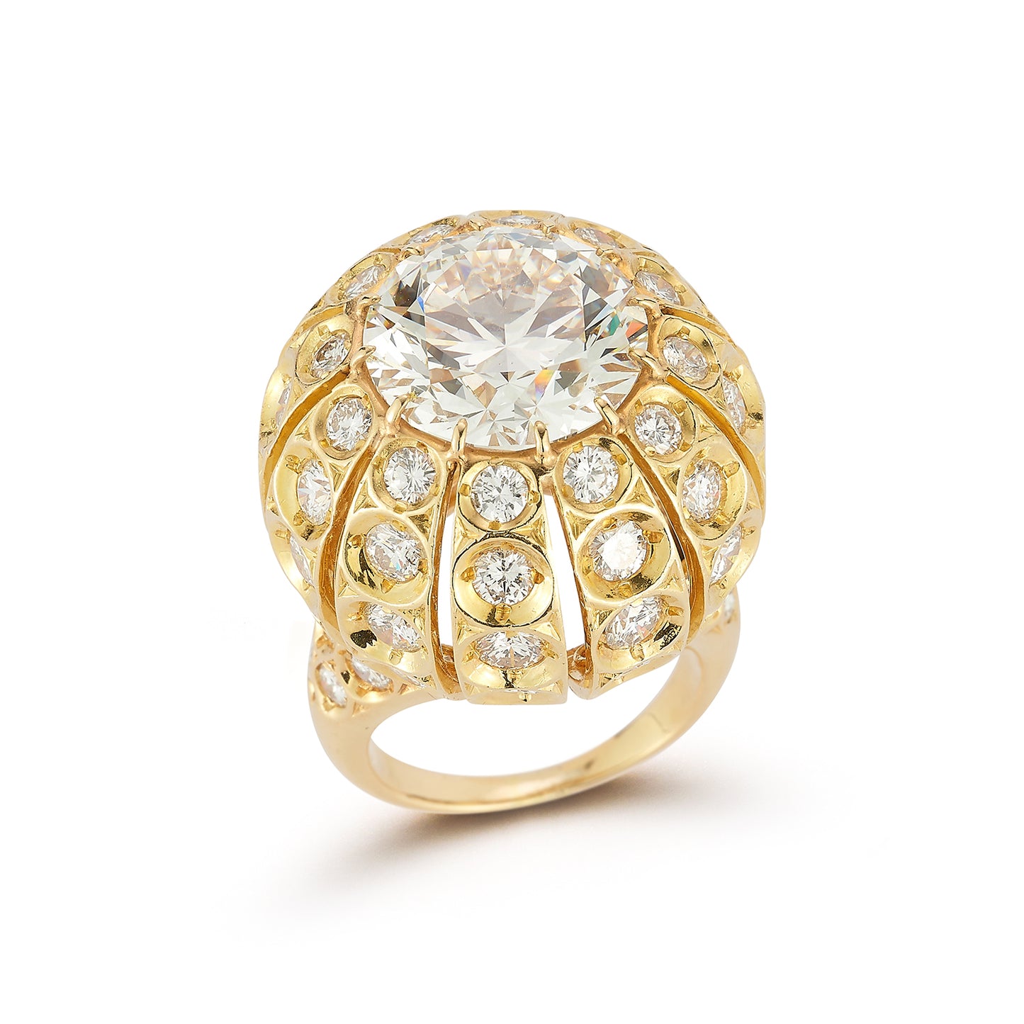 Harry Winston 10.59 Carat Diamond Ring & Door Knocker Earring Set