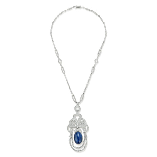 Cabochon Sapphire Satouir Necklace