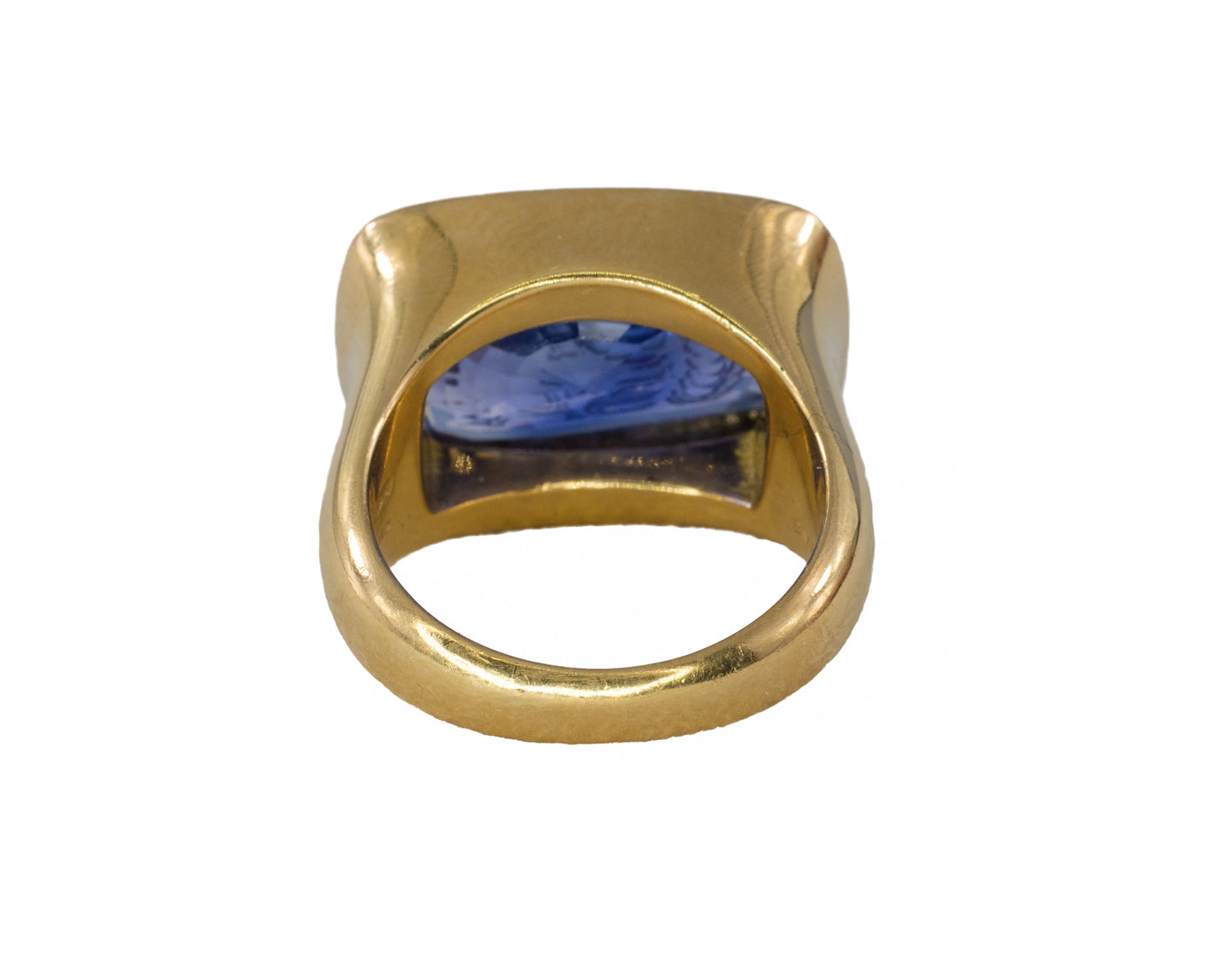 Bvlgari Sapphire "USA" Engraved Ring