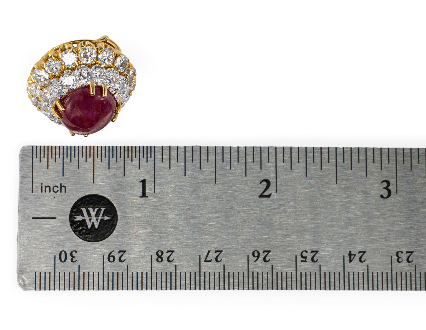 David Webb Certified Unheated Burmese Ruby & Diamond Earrings