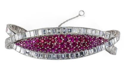 David Webb Ruby and Diamond Bracelet
