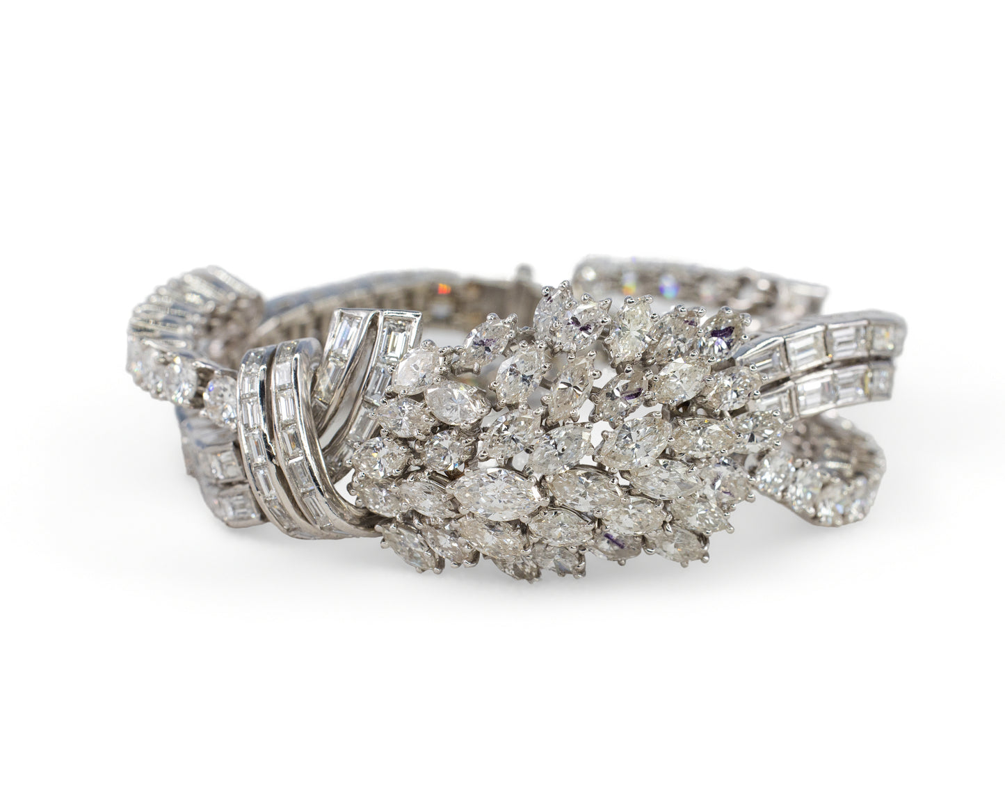 Mid Century Diamond Cluster Bracelet