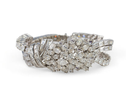 Mid Century Diamond Cluster Bracelet