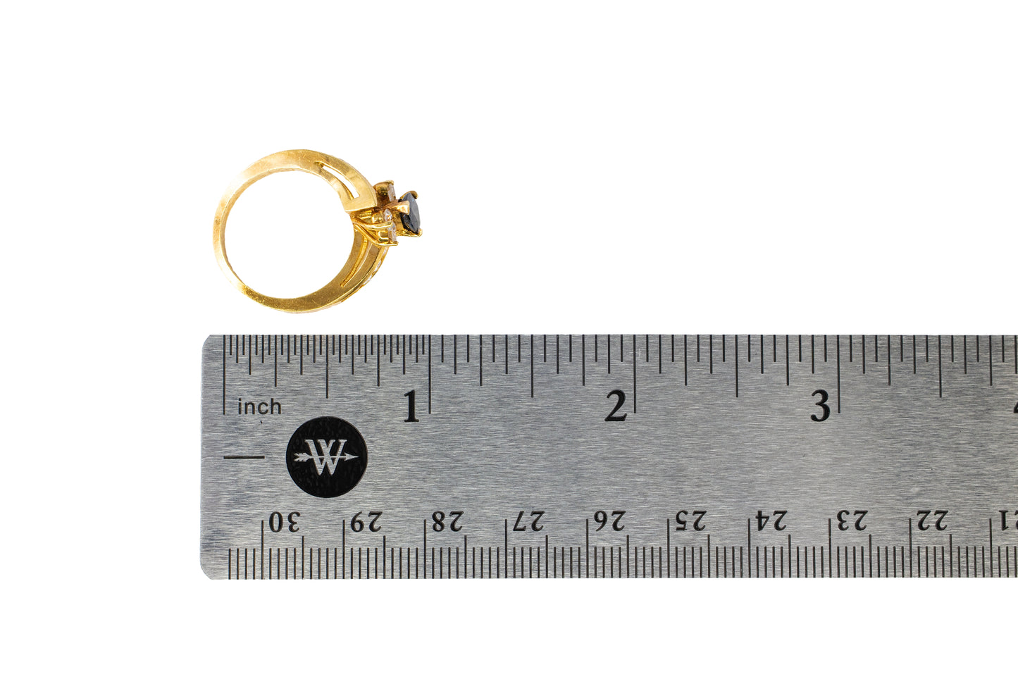 18k Yellow Gold Pear-Shaped Sapphire Bypass Ring