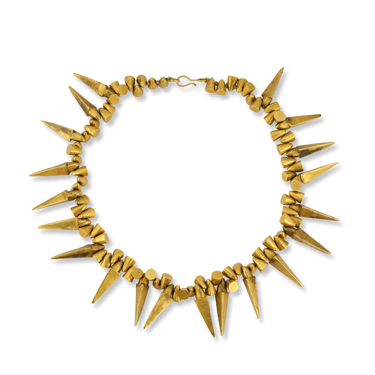 Spear Shaped Gold Necklace