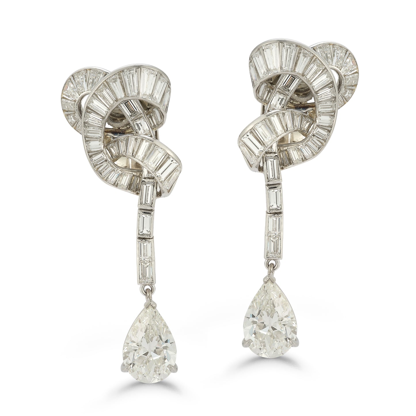 Van Cleef and Arpels Pear Shape Diamond Earrings