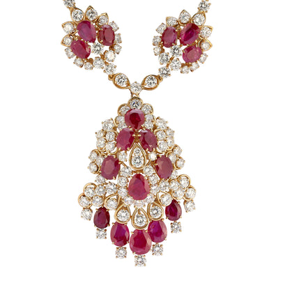 M. Gérard Certified Natural Burmese Ruby Necklace