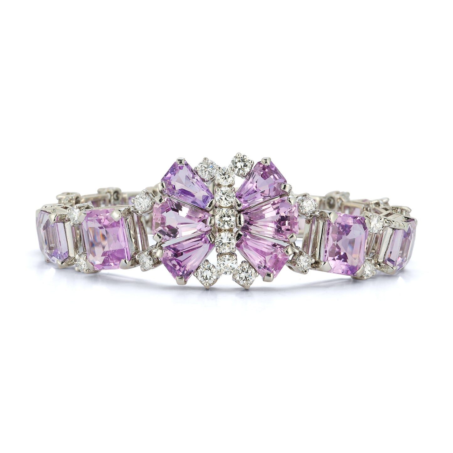 Oscar Heyman Brothers Pink Sapphire & Diamond Bracelet