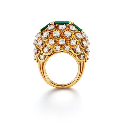 David Webb Emerald & Diamond Ring