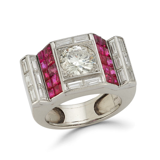 Van Cleef & Arpels Diamond & Ruby Ring