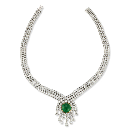 Van Cleef & Arpels Diamond & Emerald Necklace