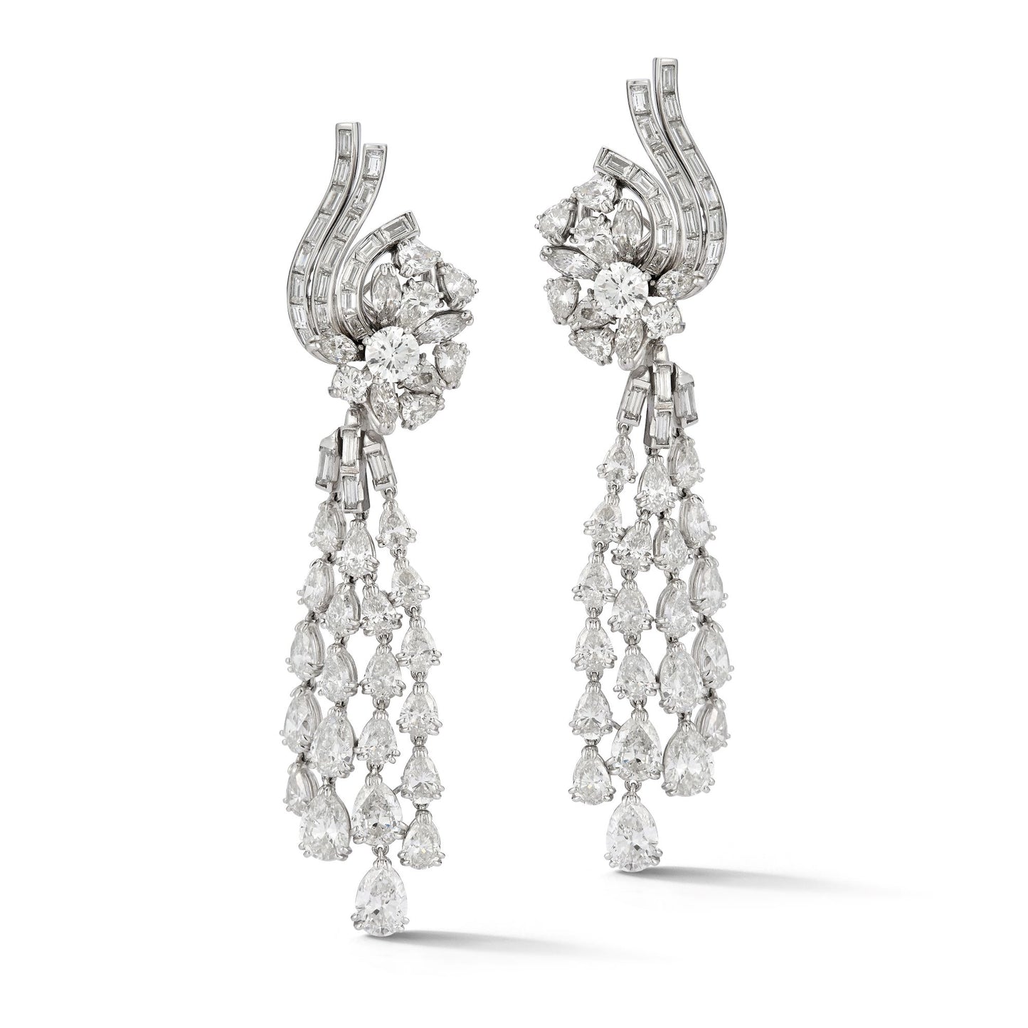 Diamond Cascade Day & Night Chandelier Earrings