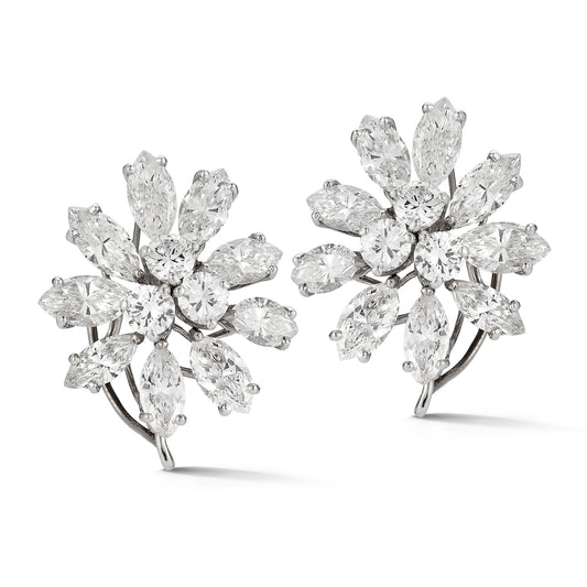 Cluster Diamond Earrings